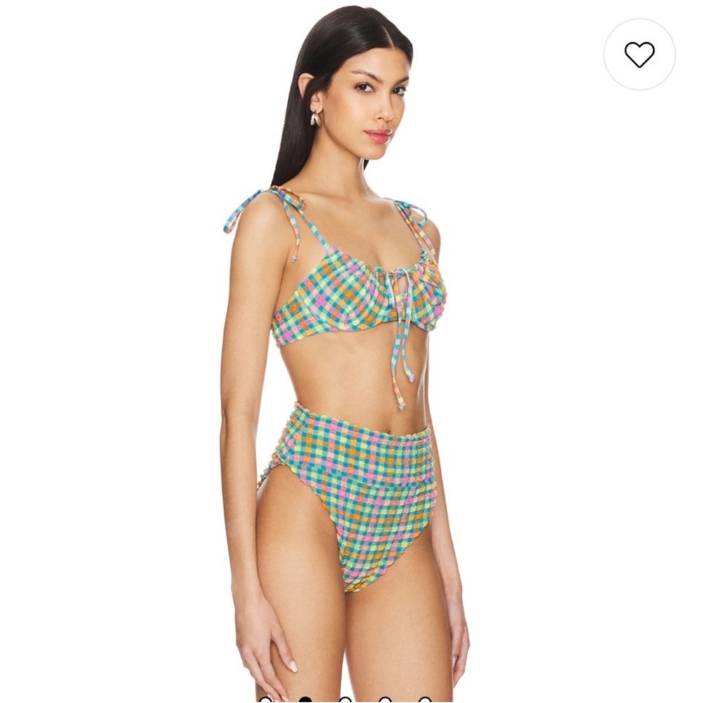 NWT BEACH RIOT Highway Bikini Bottom in Sunny Side Gingham - Picture 5 of 8